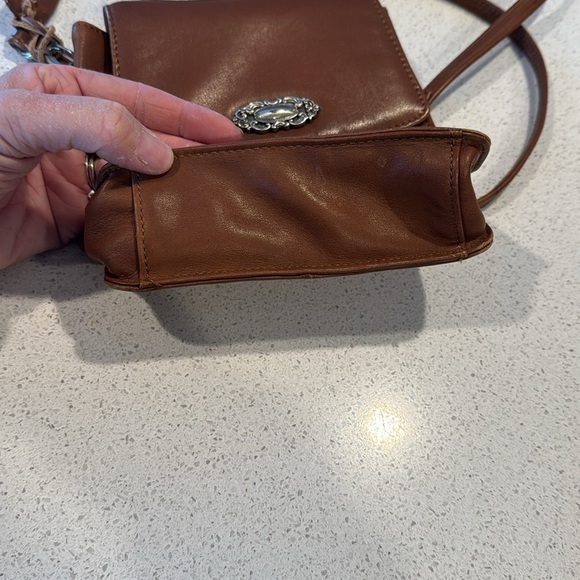 Fossil Women's Brown Leather silver Tone Crossbody Bag With Magnetic Lock Sz S - Picture 12 of 14